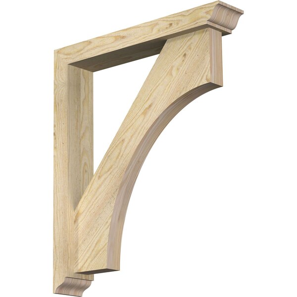 Ekena Millwork Westlake Traditional Rough Sawn Bracket w/ Offset Brace, Douglas Fir, 4"W x 22"D x 26"H BKT0402X22X26WTL01RDF - main